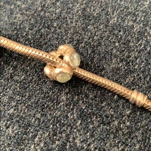 Aquamarine circle Pandora charm